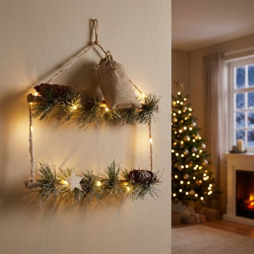 Artikel Wanddecoratie Kerst micro LED-lichtketting 35×85cm