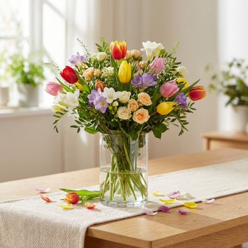 Ronde glazen vaas, helder glazen cilinder Ø9cm H15.5cm | Floristik24.nl
