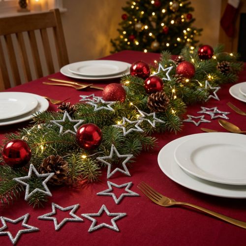 Decoratieve sterren zilveren glitter kerststerren 4,5 cm 120 st | Floristik24.nl