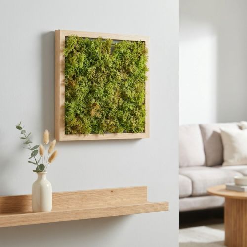 Kunstmosmosmat – perfect voor mosfoto lichtgroen 25×25cm | Floristik24.nl