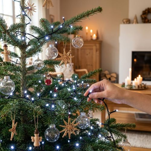 LED rijstlichtketting 240er 18m koel wit | Floristik24.nl