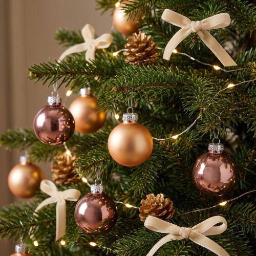 Kerstballen glas roze abrikozenmix mini Ø3cm 22 st | Floristik24.nl