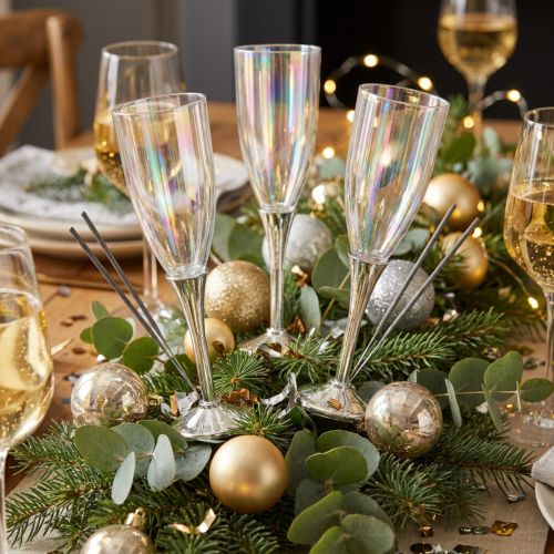 Oudjaarsavonddecoratie om champagneglas op draad te plakken H9,5cm 8 stuks | Floristik24.nl