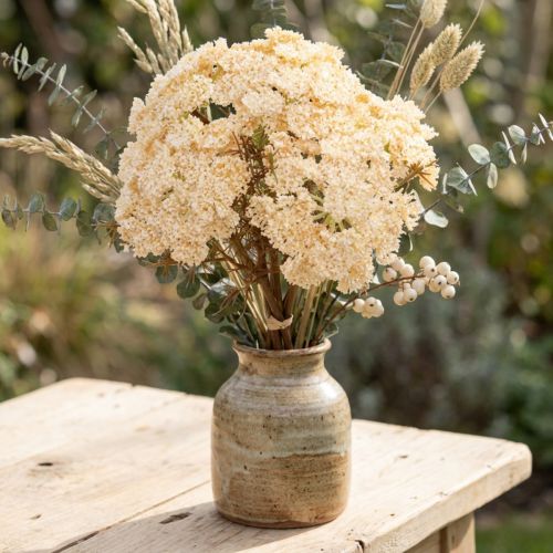 Duizendblad kunstcrème Achillea kunstbloemen 30cm 6 stuks | Floristik24.nl