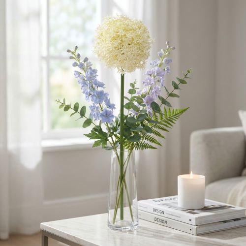 Kunst Allium Crème Witte Sier Ui Ø18cm L90cm | Floristik24.nl