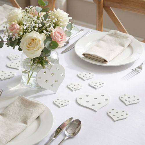 Hartmix Wit 3,3 cm - 7 cm 54 st | Floristik24.nl