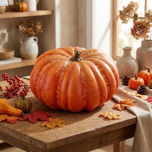 Kunstpompoen in oranje kunstgroente herfst Ø27cm | Floristik24.nl