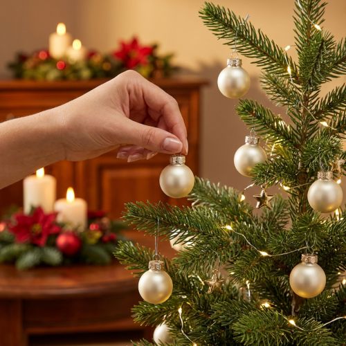 Artikel Mini Kerstboomballen glazen parelboomballen Ø2,5cm 22 st