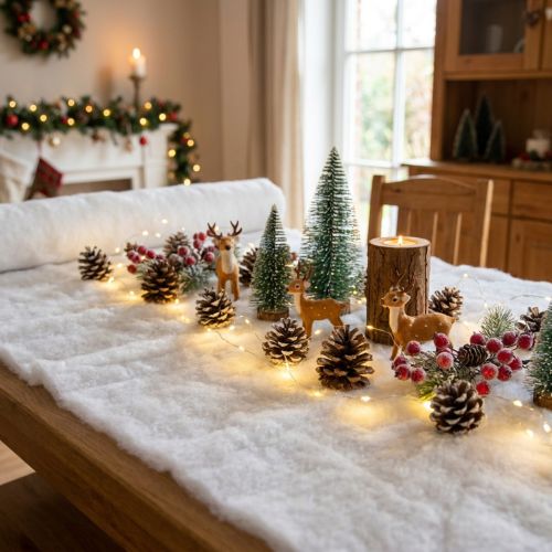 Sneeuwmat Kunstsneeuwkleed Deco Wit 600×45cm | Floristik24.nl
