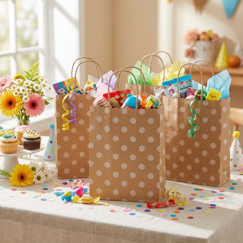 Cadeauzakjes papieren draagtassen stippen 18×22cm 50 st | Floristik24.nl