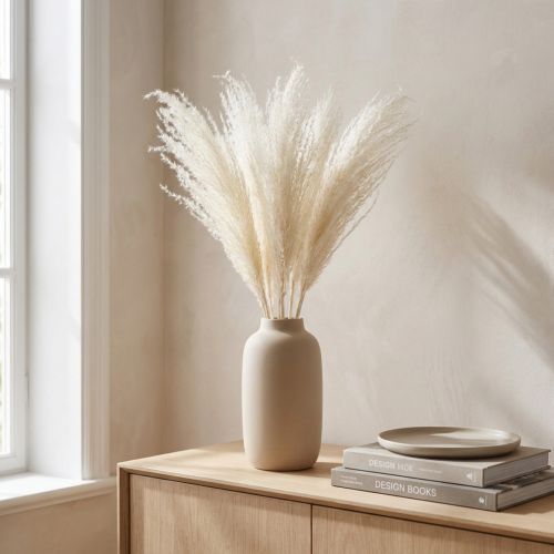 Gedroogde bloemen, zilvergras. Elegante natuurlijke decoratie voor thuis en op kantoor. 70 cm, 10 stuks. | Floristik24.nl