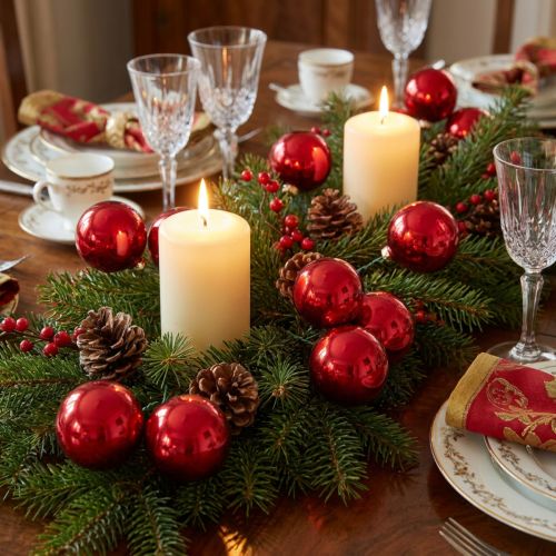 Mini kerstballen draadglas bollen rood Ø40mm 32 st | Floristik24.nl