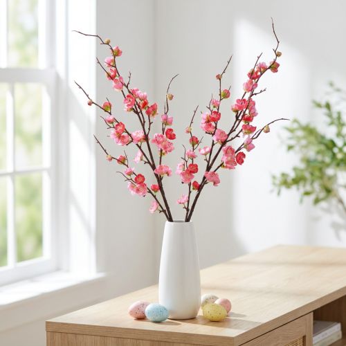 Kersenbloesem Tak Decoratie Kunsttak Donker Roze 96cm 2st | Floristik24.nl
