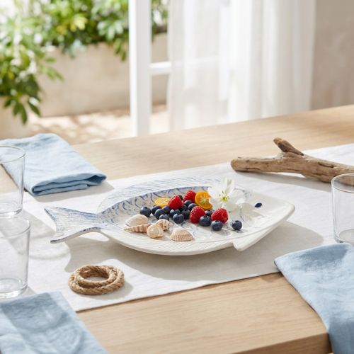 Decoratief bord vis keramiek