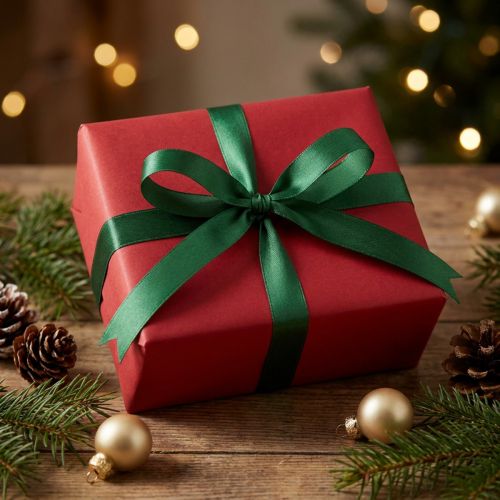 Cadeau- en decoratielint 8mm x 50m donkergroen | Floristik24.nl