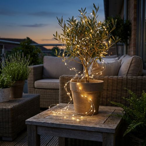 LED-lichtsnoer kerstverlichting timer buiten 180cm | Floristik24.nl