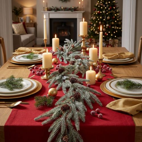 Artikel Kerstkrans, dennenkrans met dennenappels en vorsteffect, decoratie 180cm voor een feestelijke sfeer