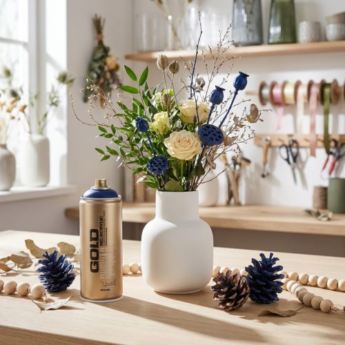 Artikel Spuitverf in blauw mat Montana Gold verfspray 400ml