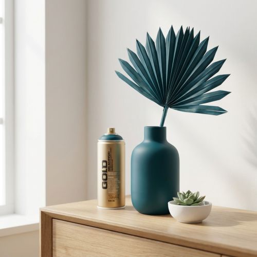 Artikel Spuitlak Spray Petrol Montana Goud Blauw Mat 400ml