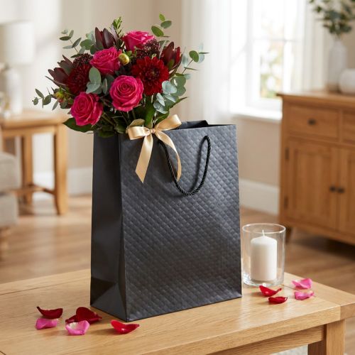 Cadeauzakje cadeauzakje zwart 26×12×32cm 1 stuk | Floristik24.nl