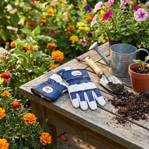 Kixx kinderhandschoenen maat 6 blauw, wit | Floristik24.nl