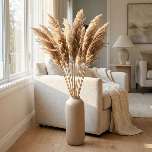 Artikel Gedroogde grassen, zegge, naturel, 75cm, droogbloemdecoratie, 10 stuks