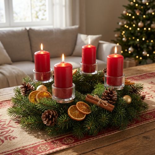 Kaarsenhouder met glas zilver 4 stuks | Floristik24.nl
