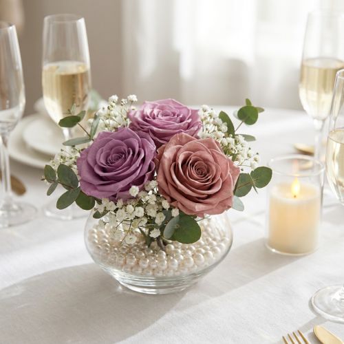 Artikel Geconserveerde rozenkoppen, romantisch cadeau, lang houdbare rozen voor speciale gelegenheden, 5 cm, 6 stuks