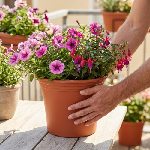 Pot “Irys” kunststof terracotta Ø29cm H24cm 1 st | Floristik24.nl