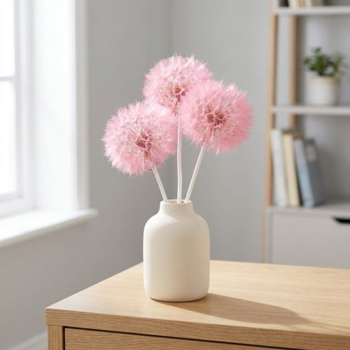 Grote gedroogde paardenbloemdecoratie, elegant woonaccessoire, 12 cm, 4 stuks | Floristik24.nl