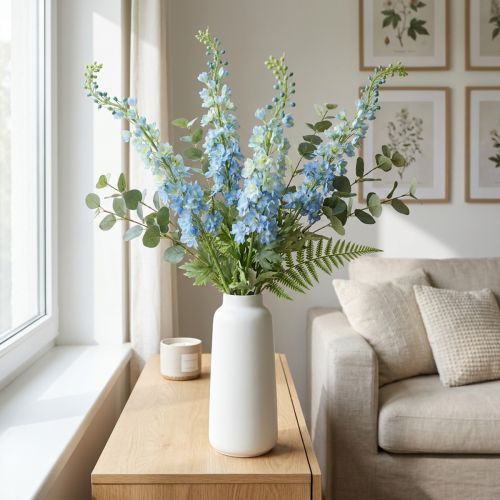 Kunst Ridderspoor Blauw Kunstbloem Delphinium 130cm | Floristik24.nl