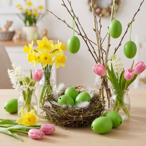 Kippeneieren 5,5cm - 7cm groen 10 st | Floristik24.nl