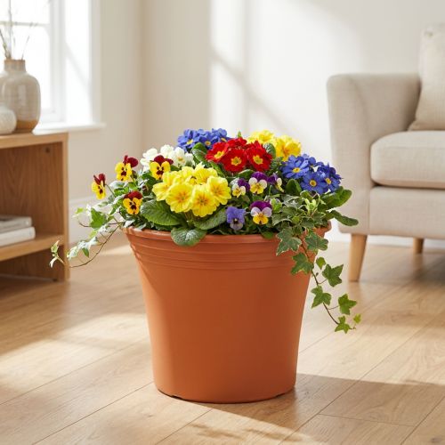 Pot “Irys” kunststof terracotta Ø38cm H31cm 1 st | Floristik24.nl