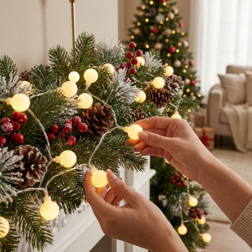 LED lichtketting Kersen warm wit 9m 120LED | Floristik24.nl