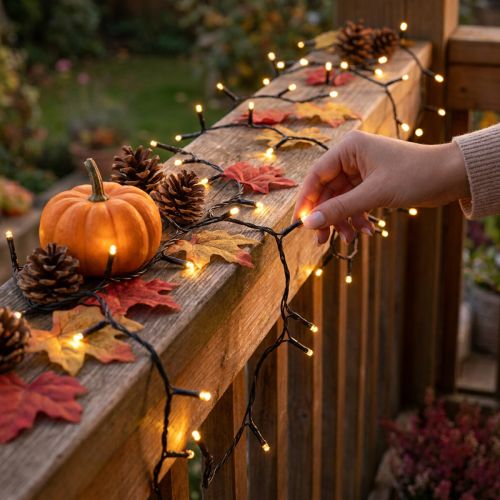 LED rijstlichtketting 80 LED slinger voor buiten warm wit 6m | Floristik24.nl