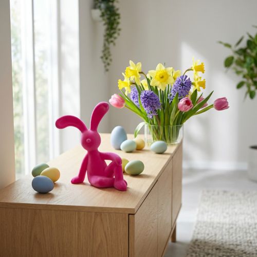 Artikel Modern decoratief konijnenbeeldje voor de woonkamer, paasdecoratie, 38 cm