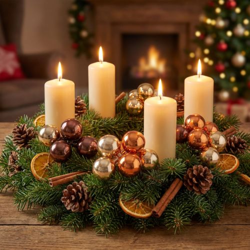 Artikel Spiegelbessen Kerstballen goudbruin Ø40mm 32 st