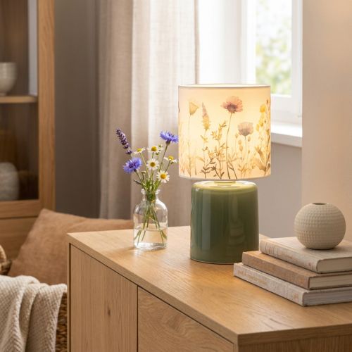 LED-tafellamp met bloemenpatroon voor stijlvolle woonkamerverlichting, 23 cm | Floristik24.nl