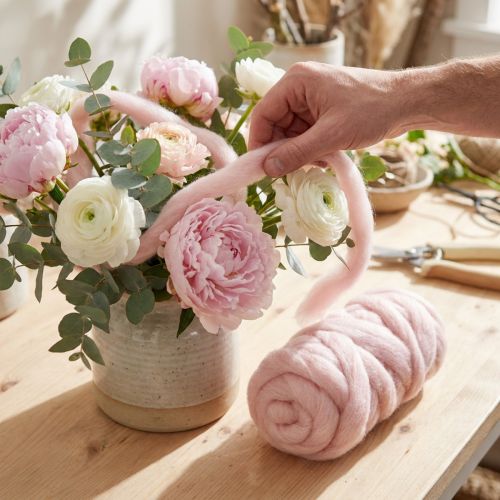 Lunte Roze Wol Lunte