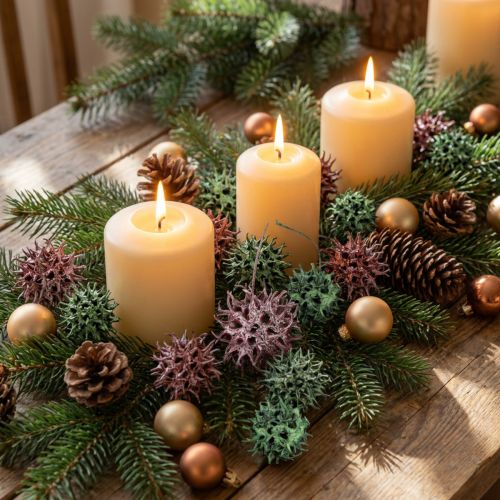 Amberboomkegels decoratie groene bes mat natuurlijke decoratie 500g | Floristik24.nl