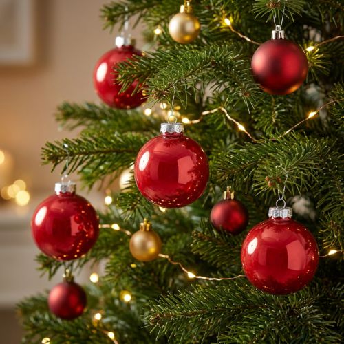 Rode kerstballen, glazen kerstboomversieringen, glanzend, Ø6 cm, 24 stuks | Floristik24.nl