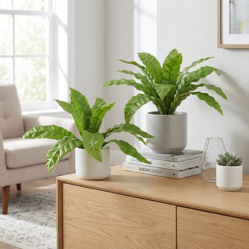 Artikel Nestvaren kunstplanten in groen 5,5×22cm 2st