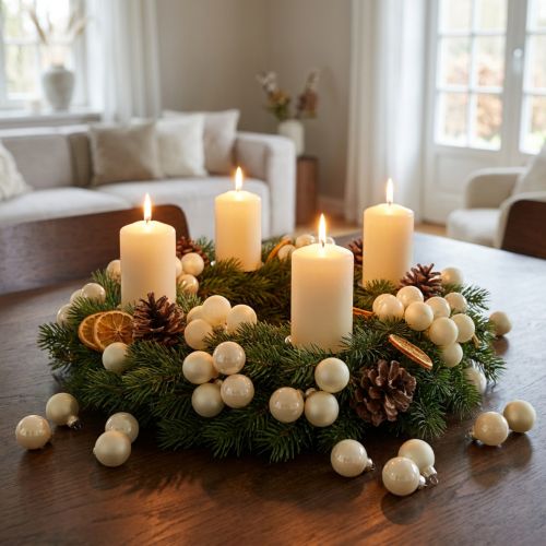 Mini kerstballen crème mix mat/glanzend Ø25mm 140st | Floristik24.nl