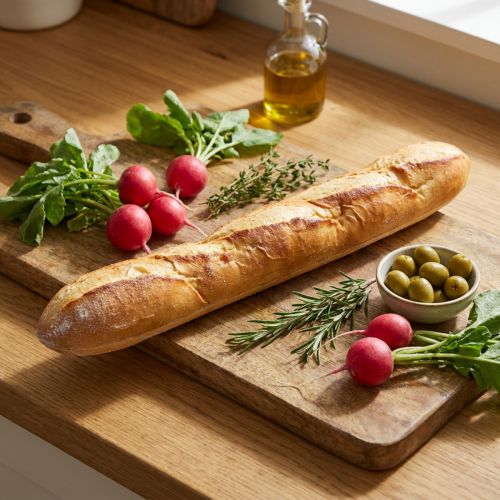 Decoratieve Baguette Replica 38cm - Kunstmatige Voedsel, Brood Imitatie voor Etalages en Keukendecoratie | Floristik24.nl