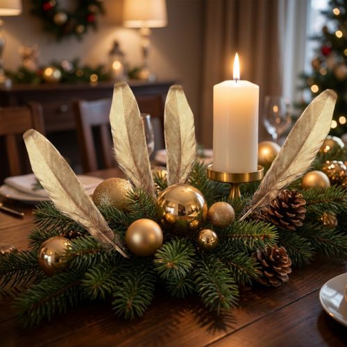 Decoratieve veren goud Kerstdecoratie veren 15-20cm 12 st | Floristik24.nl