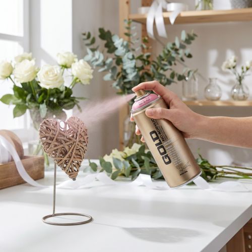 Artikel Acrylpoedersprayverf Roze Montana Goud 400ml