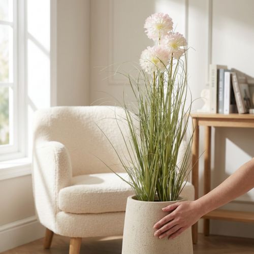 Kunstbloemen decoratieve bolbloem allium sierui kunst 78cm | Floristik24.nl
