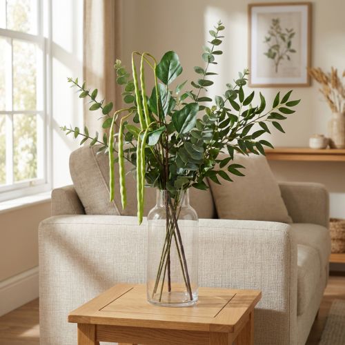 Decoratieve bonentak kunstplant groen 68cm | Floristik24.nl
