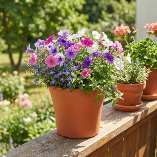 Pot “Irys” kunststof terracotta Ø17cm H14cm 1 st | Floristik24.nl