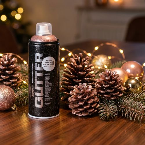 Glitterspray, roségoud, gouden